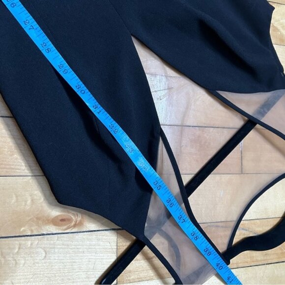 Dress The Population Black Sheer Nude Panel Bodycon Dress - Picture 12 of 12